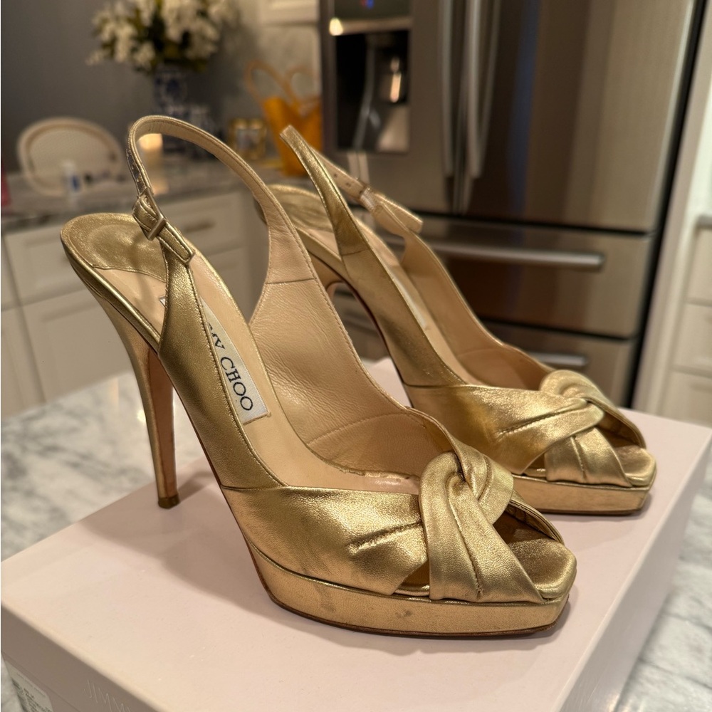 Jimmy Choo Gold Women's Heels